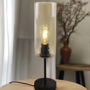 Modern bordlampe rav, Gaya, med brytare