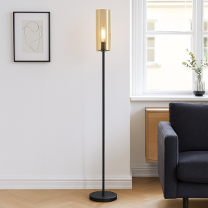 Modern gulv lampe rav, Gaya, med brytare