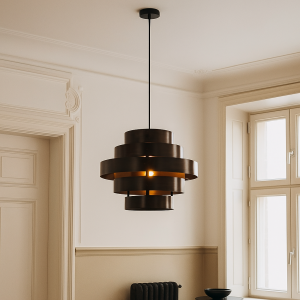 Rustik pendler lampe brun, Jana