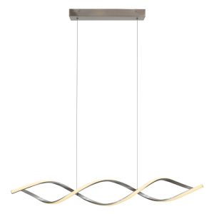 Design pendler lampe sølv, Kuno, 45W, 3000K LED, 3 trins lysdæmper