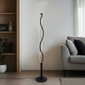 Design gulv lampe sort, Kuno, 36W, 3000K LED, 3 trins lysdæmper