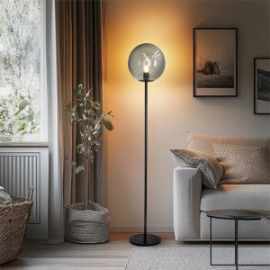 Design gulv lampe grå, Dolf, med brytare
