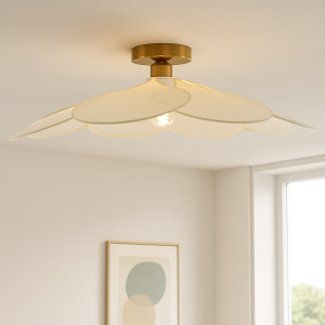 Rustik loftlampe creme, Nena