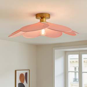Rustik loftlampe lyserød, Nena
