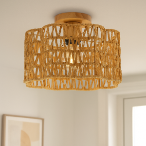 Papir loftlampe brun, Mickey