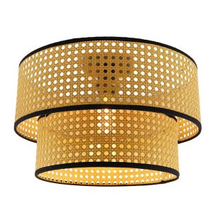 Rattan loftlampe brun, Kirsten