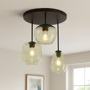Modern loftlampe grøn, Caia
