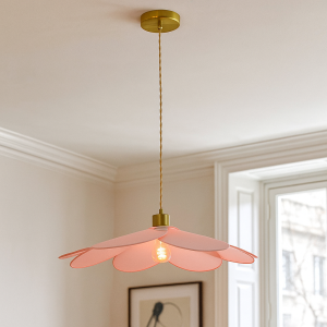 Rustik pendler lampe lyserød, Nena