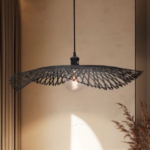 Bambus pendler lampe sort, Romee