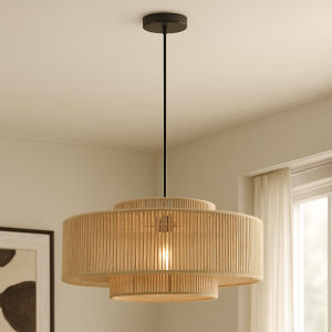 Rustik pendler lampe brun, Selena