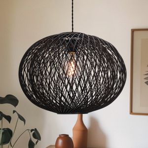Bambus pendler lampe sort, Florine