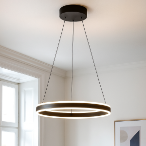 Design pendler lampe sort, Lava, 46W, 3000K LED