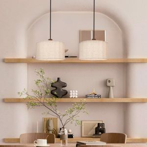 Rustik pendler lampe beige, Loulou