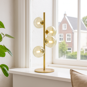 Design bordlampe grøn, Remo, med brytare