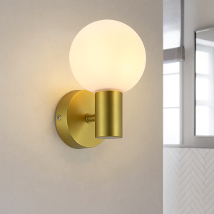 Modern væglampe badeværelse guld, Amer, IP44