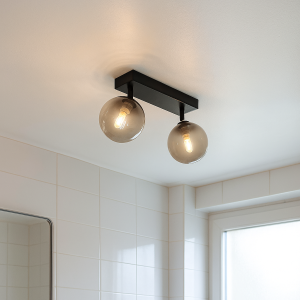 Modern loftlampe badeværelse sort, Amer, IP44