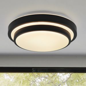 Modern loftlampe badeværelse sort, Jaro, 12W, 3000K LED, IP44