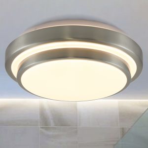 Modern loftlampe badeværelse nikkel, Jaro, 12W, 3000K LED, IP44