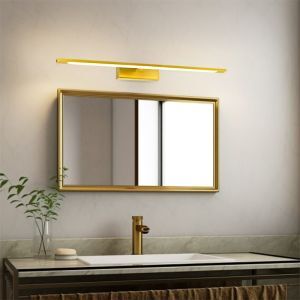 Modern spejllampe guld, Steffy, 8W, 3000K LED, IP44