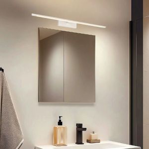 Modern spejllampe hvid, Steffy, 8W, 3000K LED, IP44