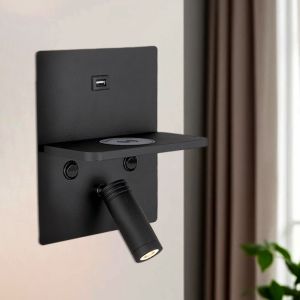 Modern væglampe sort, Isabella, 3W, 3000K LED, med brytare