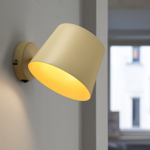 Modern vægspot beige, Rinke, med brytare