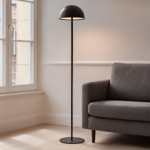 Retro gulv lampe sort, Douwe, 4W, dim to warm LED, med beröringsdimmer