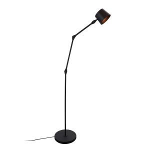 Modern gulv lampe sort, Rinke, med brytare