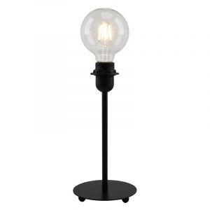 Sort bordlampe uden skærm metal, Eileen, med brytare
