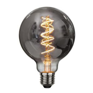 Røgglas E27 LED pære Reda, G95, 4w, 2200K (ekstra atmosfærisk hvid)