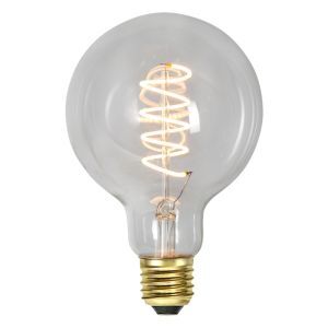 3-trins dæmpbar E27 filament spiral stor kugle G95, 4w ekstra atmosfærisk hvid