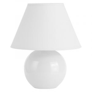 Keramik bordlampe hvid, Pilar, med brytare