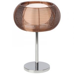Modern bordlampe bronze, Amela, med brytare