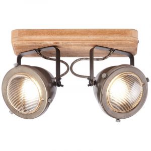 Træ loftlampe brun, Elena