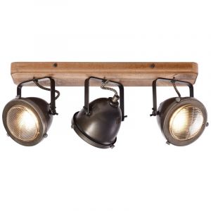 Træ loftlampe brun, Elena