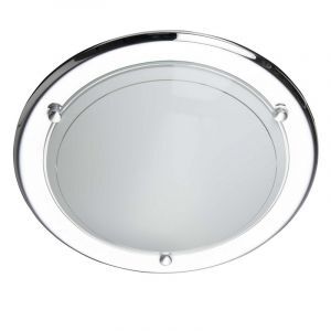 Glas loftlampe krom, Angely