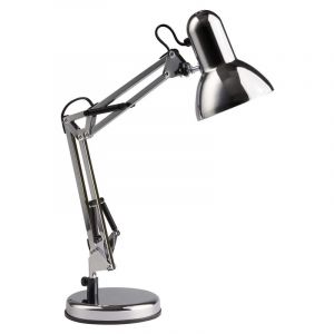 Industri skrivebordslampe krom, Naline, med brytare