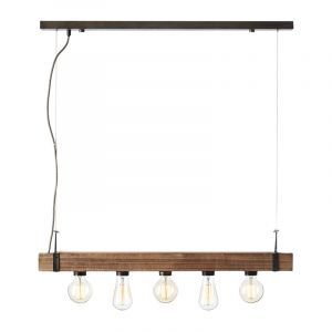 Træ pendler lampe sort, Asli
