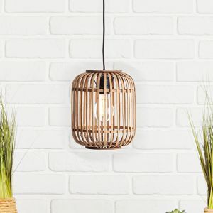 Træ pendler lampe brun, Brain
