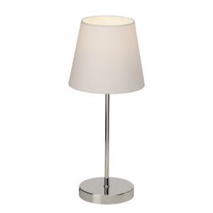 Stof bordlampe hvid, Neyomi, med brytare