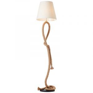 Rustik gulv lampe hvid, Boyke, med brytare