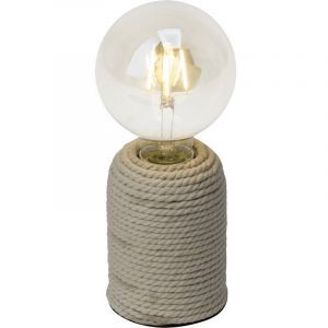 Beton bordlampe brun, Adelynn, med brytare