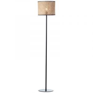 Rustik gulv lampe brun, Emmelie, med brytare