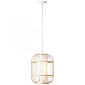 Træ pendler lampe hvid, Hans