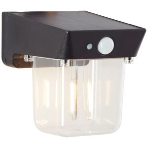 Modern udendørs væglampe solcelle sort, Steijn, 2W, 2700K LED, IP44