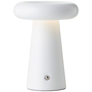 Modern genopladelige udendørs bordlampe hvid, Stig, 3W, 3000K LED, IP44, 3 trins lysdæmper