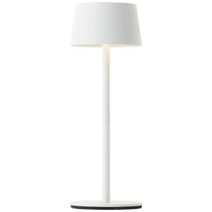Modern udendørs bordlampe hvid, Petter, 2W, 3000K LED, IP44, 3 trins lysdæmper