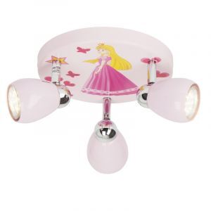 Metal loftspot til børneværelse lyserød, Rinze, 2,5W, 3000K LED