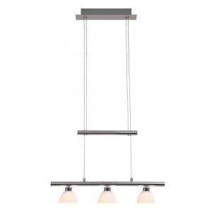 Glas pendler lampe krom, Tromp, 5W, 3000K LED, med beröringsdimmer