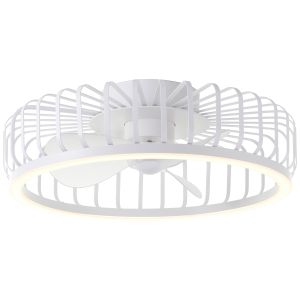 Modern loftventilator hvid, Tolga, 36W, 2700K-4000K-6500K LED, med fjärrkontroll